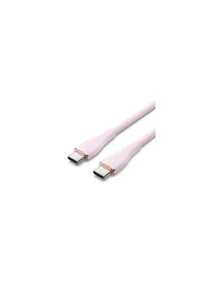 Cable USB 2.0 Tipo-C Vention TAWPF/ USB Tipo-C Macho - USB Tipo-C Macho/ Hasta 100W/ 480Mbps/ 1m/ Rosa