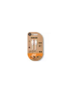 Cable USB 2.0 Tipo-C Tech One Tech TEC2210/ USB Tipo-C Macho - USB Tipo-C Macho/ Hasta 100W/ 480Mbps/ 1.5m/ Blanco