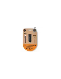 Cargador de Coche Tech One Tech TEC2803/ 2xUSB + Cable USB Tipo-C/ 12W