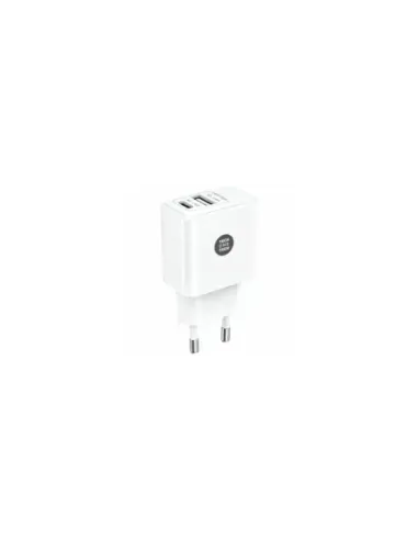 Cargador de Pared Tech One Tech TEC2904/ 1xUSB Tipo-C/ 1xUSB/ 12W/ Blanco