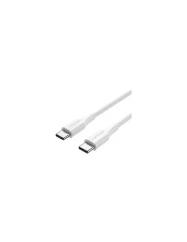 Cable USB 2.0 Tipo-C 3A Vention TRCWF/ USB Tipo-C Macho - USB Tipo-C Macho/ Hasta 60W/ 480Mbps/ 1m/ Blanco