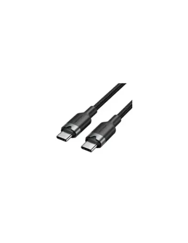 Cable USB 2.0 Tipo-C 3A Vention TRDBF/ USB Tipo-C Macho - USB Tipo-C Macho/ Hasta 60W/ 480Mbps/ 1m/ Negro