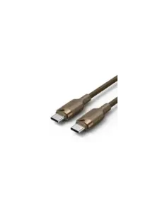 Cable USB 2.0 Tipo-C 3A Vention TRDJF/ USB Tipo-C Macho - USB Tipo-C Macho/ Hasta 60W/ 480Mbps/ 1m/ Oro Desierto