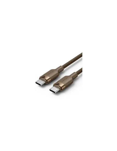 Cable USB 2.0 Tipo-C 3A Vention TRDJF/ USB Tipo-C Macho - USB Tipo-C Macho/ Hasta 60W/ 480Mbps/ 1m/ Oro Desierto