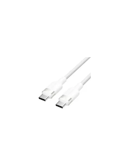 Cable USB 2.0 Tipo-C 3A Vention TRDWH/ USB Tipo-C Macho - USB Tipo-C Macho/ Hasta 60W/ 480Mbps/ 2m/ Blanco