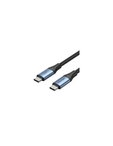 Cable USB 2.0 Tipo-C 5A Vention TREBD/ USB Tipo-C Macho - USB Tipo-C Macho/ Hasta 240W/ 480Mbps/ 50cm/ Azul y Negro