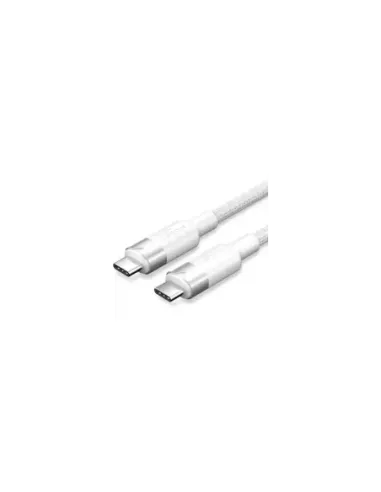 Cable USB 3.2 Tipo-C 5A Vention TRGWF/ USB Tipo-C Macho - USB Tipo-C Macho/ Hasta 100W/ 10Gbps/ 1m/ Blanco