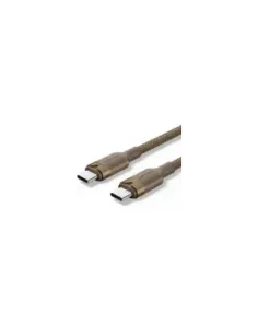 Cable USB 2.0 Tipo-C 5A Vention TRIJF/ USB Tipo-C Macho - USB Tipo-C Macho/ Hasta 240W/ 480Mbps/ 1m/ Dorado
