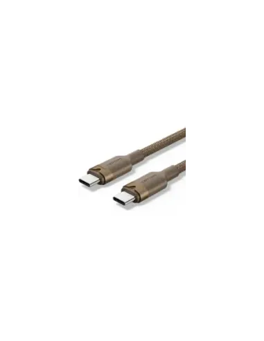 Cable USB 2.0 Tipo-C 5A Vention TRIJH/ USB Tipo-C Macho - USB Tipo-C Macho/ Hasta 240W/ 480Mbps/ 2m/ Dorado