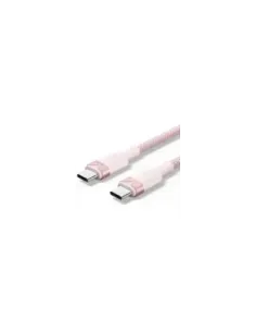 Cable USB 2.0 Tipo-C 5A Vention TRIPF/ USB Tipo-C Macho - USB Tipo-C Macho/ Hasta 240W/ 480Mbps/ 1m/ Rosa