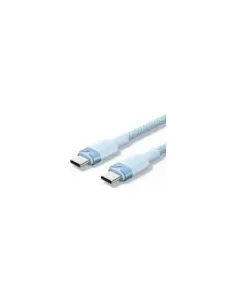 Cable USB 2.0 Tipo-C 5A Vention TRISF/ USB Tipo-C Macho - USB Tipo-C Macho/ Hasta 240W/ 480Mbps/ 1m/ Azul