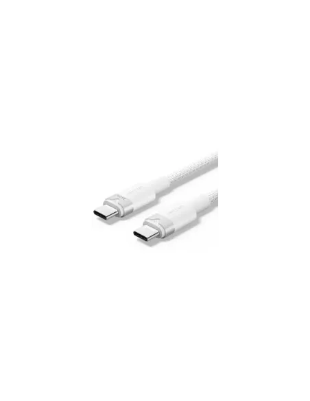 Cable USB Tipo-C 2.0 5A Vention TRIWH/ USB Tipo-C Macho - USB Tipo-C Macho/ Hasta 240W/ 480Mbps/ 2m/ Blanco