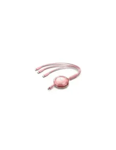 Cable USB Tipo-C 2.0 5A Vention TRJPBE/ USB Tipo-C Macho - 3x USB Tipo-C Macho/ Hasta 100W/ 480Mbps/ 1.1m/ Rosa
