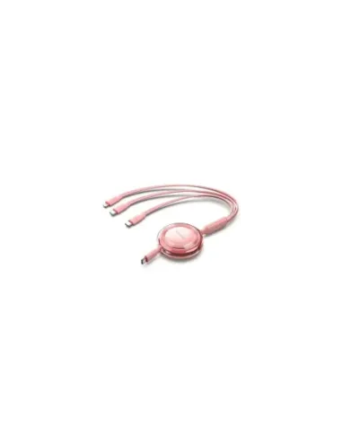 Cable USB Tipo-C 2.0 5A Vention TRJPBE/ USB Tipo-C Macho - 3x USB Tipo-C Macho/ Hasta 100W/ 480Mbps/ 1.1m/ Rosa