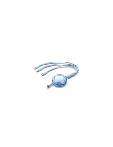 Cable USB Tipo-C 2.0 5A Vention TRJSBE/ USB Tipo-C Macho - 3x USB Tipo-C Macho/ Hasta 100W/ 480Mbps/ 1.1m/ Azul