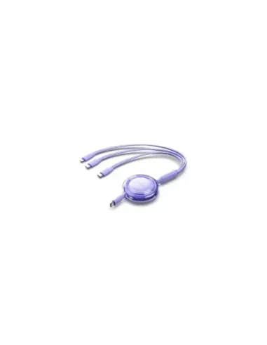 Cable USB Tipo-C 2.0 5A Vention TRJVBE/ USB Tipo-C Macho - 3x USB Tipo-C Macho/ Hasta 100W/ 480Mbps/ 1.1m/ Morado