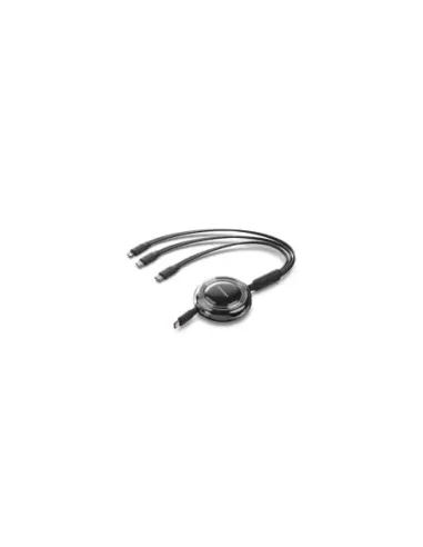 Cable USB Tipo-C 2.0 5A Vention TRKBBE/ USB Tipo-C Macho - 3x USB Tipo-C Macho/ Hasta 100W/ 480Mbps/ 1.1m/ Negro