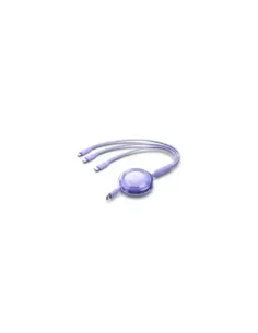 Cable USB Tipo-C 2.0 5A Vention TRKVBE/ USB Tipo-C Macho - 3x USB Tipo-C Macho/ Hasta 100W/ 480Mbps/ 1.1m/ Morado