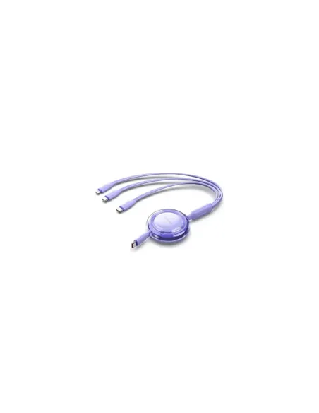 Cable USB Tipo-C 2.0 5A Vention TRKVBE/ USB Tipo-C Macho - 3x USB Tipo-C Macho/ Hasta 100W/ 480Mbps/ 1.1m/ Morado