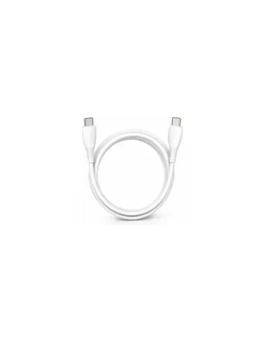 Cable USB 2.0 Tipo-C Vention TRVWF/ USB Tipo-C Macho - USB Tipo-C Macho/ Hasta 60W/ 480Mbps/ 1m/ Blanco