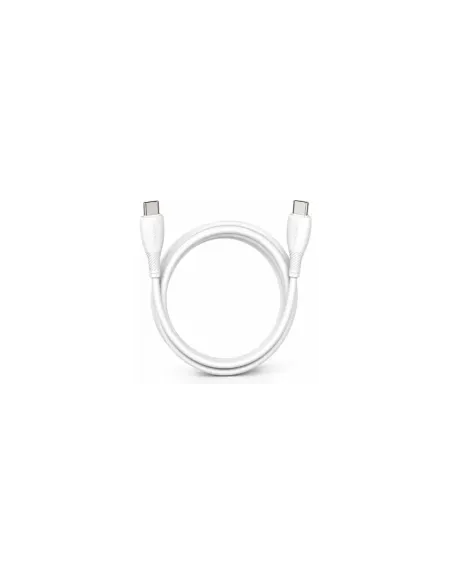 Cable USB 2.0 Tipo-C Vention TRVWH/ USB Tipo-C Macho - USB Tipo-C Macho/ Hasta 60W/ 480Mbps/ 2m/ Blanco