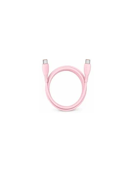 Cable USB 2.0 Tipo-C Vention TRWPF/ USB Tipo-C Macho - USB Tipo-C Macho/ Hasta 100W/ 480Mbps/ 1m/ Rosa