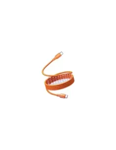 Cable Magnético USB 2.0 Tipo-C 5A Vention TSAOG/ USB Tipo-C Macho - USB Tipo-C Macho/ Hasta 240W/ 480Mbps/ 1.5m/ Naranja
