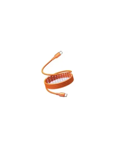 Cable Magnético USB 2.0 Tipo-C 5A Vention TSAOG/ USB Tipo-C Macho - USB Tipo-C Macho/ Hasta 240W/ 480Mbps/ 1.5m/ Naranja