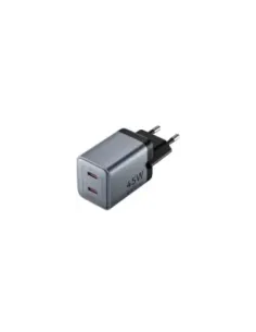 Cargador de Pared GaN Vention TZ-FCDH0-EU/ 2xUSB Tipo-C + Cable USB Tipo-C/ 45W