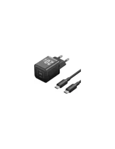 Cargador de Pared GaN Vention TZ-FEPB0-EU-01/ 1xUSB Tipo-C + Cable USB Tipo-C/ 20W