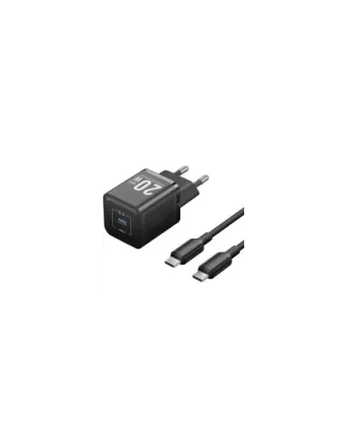 Cargador de Pared GaN Vention TZ-FEPB0-EU-01/ 1xUSB Tipo-C + Cable USB Tipo-C/ 20W