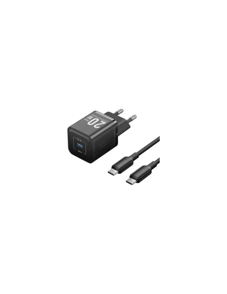 Cargador de Pared GaN Vention TZ-FEPB0-EU-01/ 1xUSB Tipo-C + Cable USB Tipo-C/ 20W