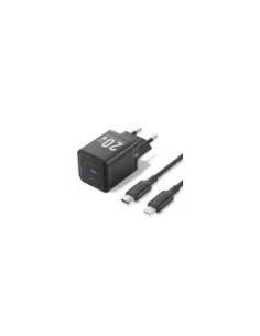 Cargador de Pared GaN Vention TZ-FEPB0-EU-02/ 1xUSB Tipo-C + Cable Lightning/ 20W