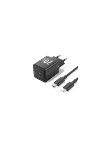 Cargador de Pared GaN Vention TZ-FEPB0-EU-02/ 1xUSB Tipo-C + Cable Lightning/ 20W