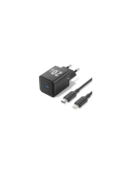 Cargador de Pared GaN Vention TZ-FEPB0-EU-02/ 1xUSB Tipo-C + Cable Lightning/ 20W