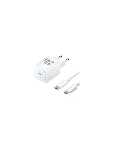 Cargador de Pared GaN Vention TZ-FEPW0-EU-01/ 1xUSB Tipo-C + Cable USB Tipo-C/ 20W