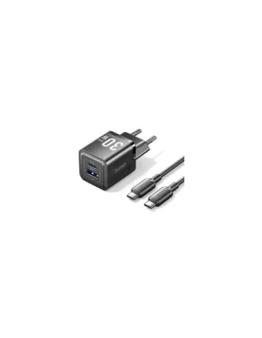 Cargador de Pared GaN Vention TZ-FEQB0-EU-01/ 1xUSB Tipo-C/ 1xUSB + Cable USB Tipo-C/ 30W