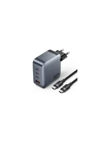 Cargador de Pared GaN Vention TZ-FETH0-EU/ 3xUSB Tipo-C/ 1xUSB/ 100W