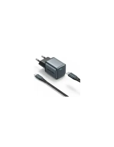 Cargador de Pared GaN Vention TZ-FEVH0-EU/ 1xUSB Tipo-C + Cable Lightning/ 20W