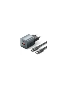 Cargador de Pared GaN Vention TZ-FEWH0-EU/ 1xUSB Tipo-C/ 1xUSB/ 30W