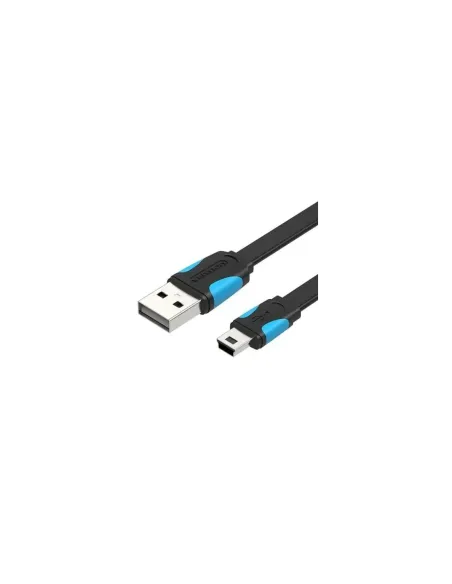 Cable USB 2.0 Vention VAS-A14-B050/ MiniUSB Macho - USB Macho/ 480Mbps/ 50cm/ Azul y Negro