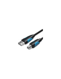 Cable USB 2.0 Impresora Vention VAS-A16-B100/ USB Tipo-B Macho - USB Macho/ 480Mbps/ 1m/ Negro