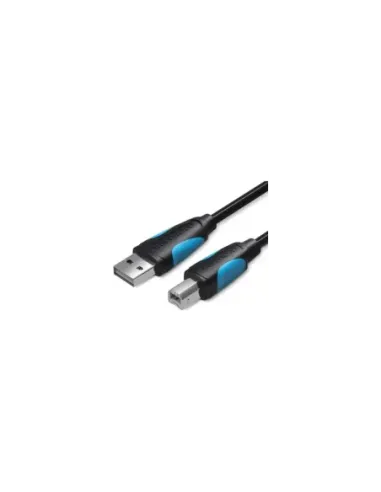 Cable USB 2.0 Impresora Vention VAS-A16-B100/ USB Tipo-B Macho - USB Macho/ 480Mbps/ 1m/ Negro