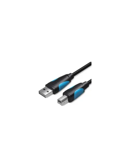 Cable USB 2.0 Impresora Vention VAS-A16-B100/ USB Tipo-B Macho - USB Macho/ 480Mbps/ 1m/ Negro