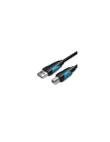 Cable USB 2.0 Impresora Vention VAS-A16-B1000/ USB Tipo-B Macho - USB Macho/ 480Mbps/ 10m/ Negro