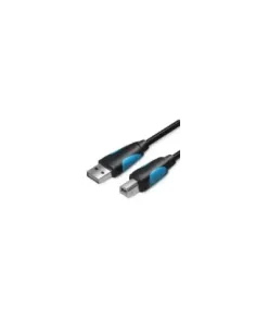Cable USB 2.0 Impresora Vention VAS-A16-B300/ USB Tipo-B Macho - USB Macho/ 480Mbps/ 3m/ Negro