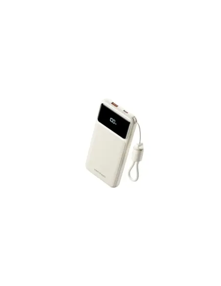 Powerbank 10000mAh Vention XGYW0-39-TY/ 22.5W/ Blanca/ Incluye Cable USB Tipo-C