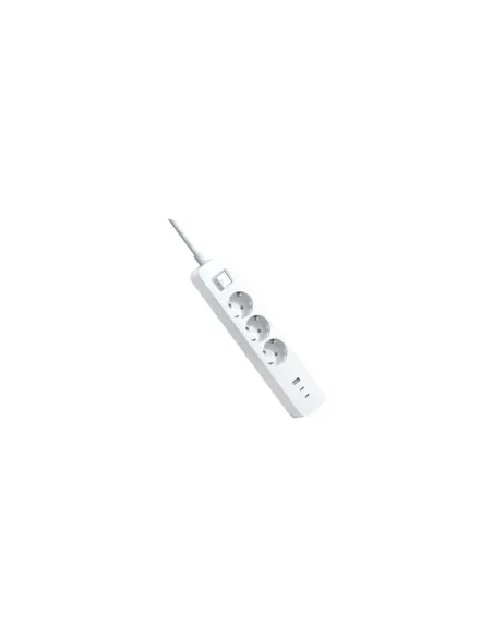 Regleta con Interruptor Xiaomi 20W Power Strip/ 3 Tomas de Corriente/ 1 USB/ 2 USB Tipo-C/ Cable 1.4m/ Blanca