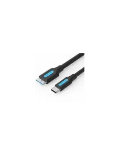 Cable USB 3.0 Vention CQABD/ microUSB Macho - USB Tipo-C Macho/ 5Gbps/ 50cm/ Negro
