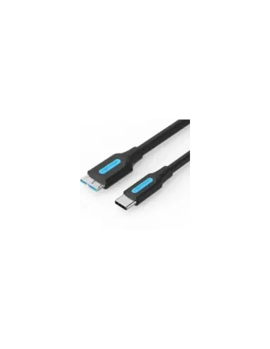 Cable USB 3.0 Vention CQABD/ microUSB Macho - USB Tipo-C Macho/ 5Gbps/ 50cm/ Negro